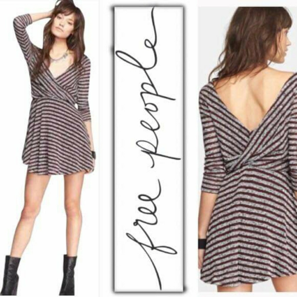 Free People Plunging Neckine Dress Sz M